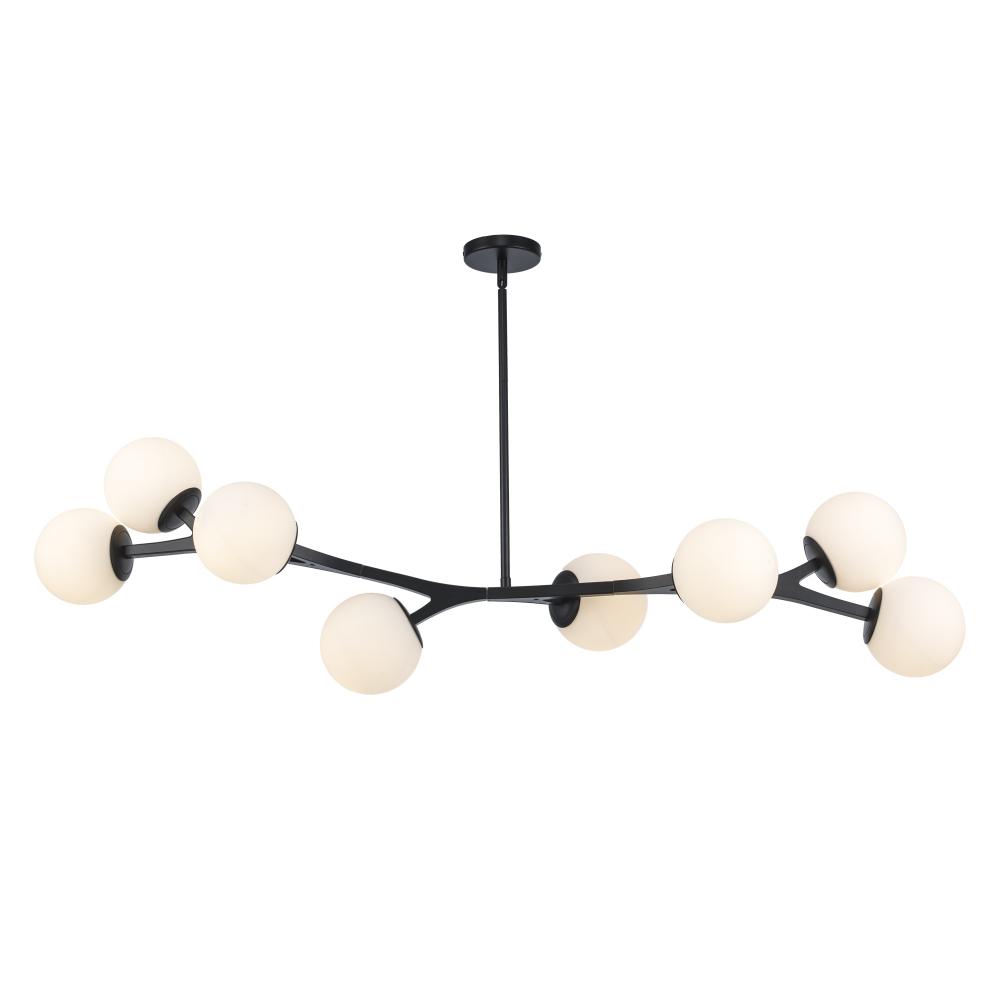 8LT PENDANT-ANGLED ARMS-WHITE